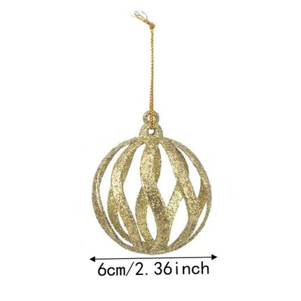 6Pcs 6cm Christmas Ball Ornaments Holiday Home Decoration