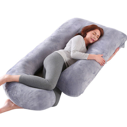 J-Shaped Pregnancy Maternity Pillow Removable Washable Cover 70 x 145cm