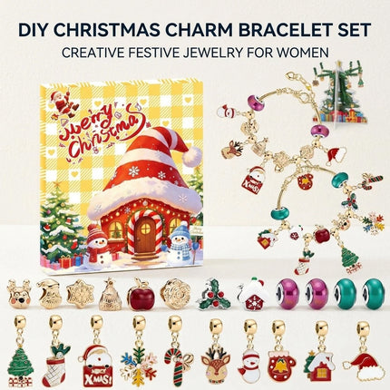 2026 Christmas Advent Calendar Bracelets 24 Days Xmas Countdown DIY Jewelry
