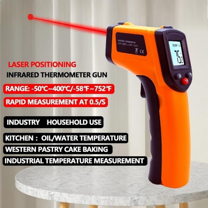 Infrared Thermometer Non-Contact Digital Temperature Meter for Cooking BBQ Kitchen