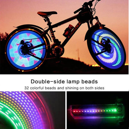 3D Bicycle Spokes LED Light Colorful Wheel Multi-color 16 LED Bike Spokes Lamp
