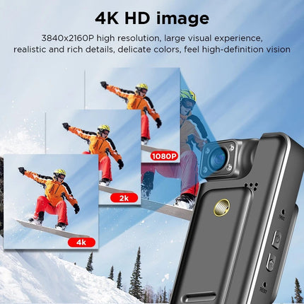 4K HD Mini WiFi Camera Police Body Cam Audio Video Recorder DVR Night Vision