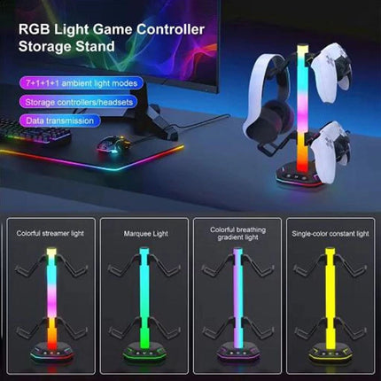 RGB Gaming Headphone Stand Headset Hanger Holder Rack Desktop Display Holder AU