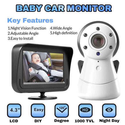 Car Camera HD Rear-Facing Monitor USB with Night Vision