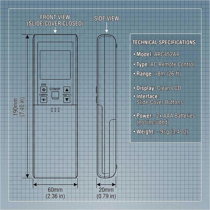 All-in-One Universal Replacement AC Remote Control for Daikin Air Conditioner