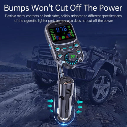 Bluetooth 5.3 FM Transmitter for Car Adapter PD30W & USB Port Fast Charge