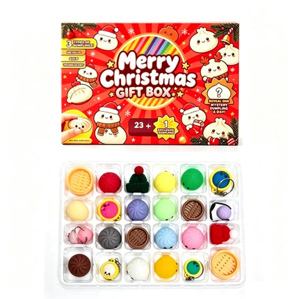 2026 Christmas Squishies Advent Calendar, 24 Days Dumpling Toys Countdown