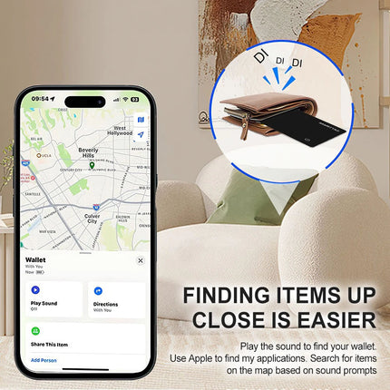 Smart Card Tracker Wireless Charging Wallet Tracker Tracking Device Waterproof