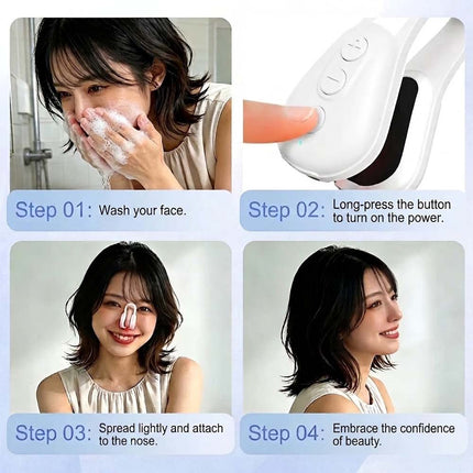 Microcurrent Nose Massager Clip USB Rechargeable Silicone Facial Care Tool
