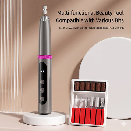 2-in-1 Electric Nail Drill & Rapid UV Curing Lamp Polishing Grinder Gel Drying
