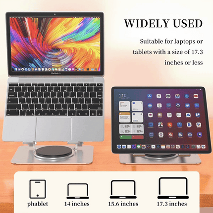 360 Degree Rotating Laptop Stand Height Adjustable Carbon Steel