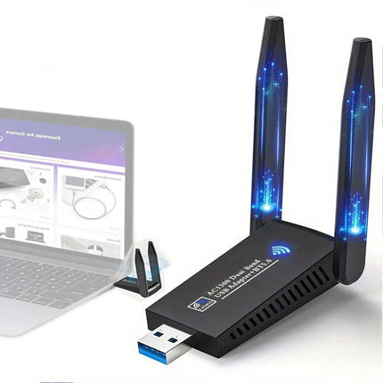 1300Mbps USB 3.0 WiFi &amp; Bluetooth Adapter, 5GHz Dual Band Network Dongle Receiver