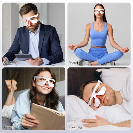 3D Eye Red Light Therapy Under-Eye Glasses for Removal Eye Wrinkles Dark Circles