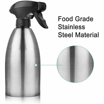 500ml Stainless Steel Oil Spray Bottle Kitchen Olive Oil Sprayer for BBQ Cooking