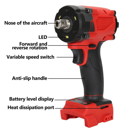 Impact Wrench 1/2" 450Nm Cordless Brushless Power Tool Construction Car Repair