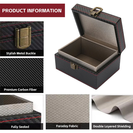 Premium Faraday Box & Pouch Set:  Car Key Protector