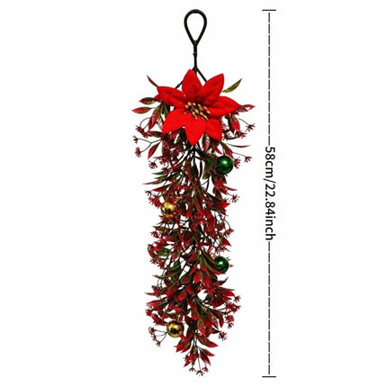 Plastic Artificial Christmas Ball Vine Wall Hanging