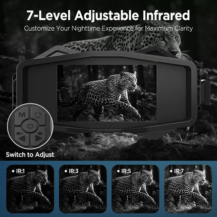 8X Zoom Digital Binoculars 4K Infrared Video Recording Night Vision Goggles AUU