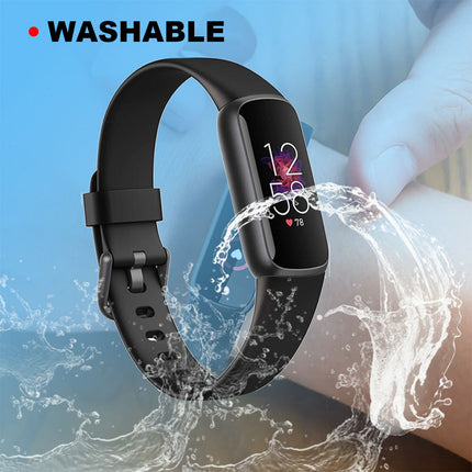 Fitbit Luxe Silicone Replacement Watch Band Wristband Black