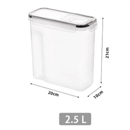 6 Food Airtight Containers Set with Lid Organizer Cereal Dried Food Storage Jar