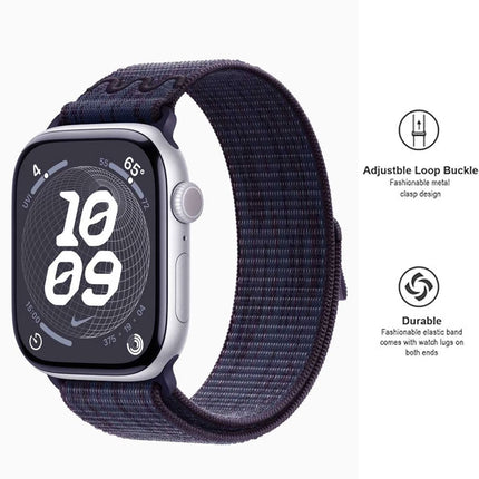 For Apple Watch Nike Sport Loop Band Nylon Strap iWatch 42mm 46mm S11 SE Ultra Indigo