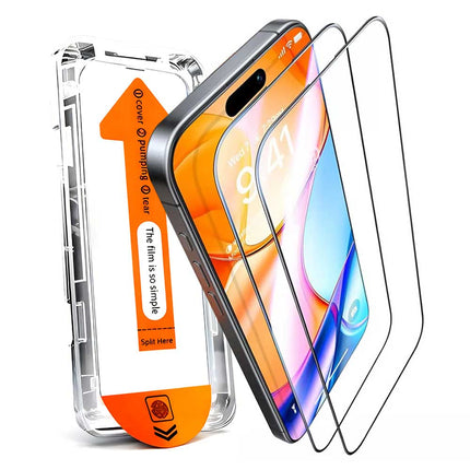 2Pcs Tempered Glass Screen Protector For iPhone 16 iPhone 16 Pro 16 Plus 16 Pro Max  16 E