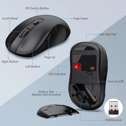 Wireless keyboard and mouse combo set for office use