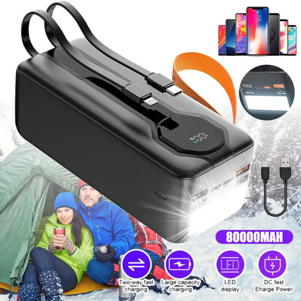 Large Capacity Bank Power Portable Fast Charger Battery 4 USB Phone Heavy Duty - Image 2