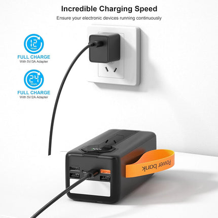 Large Capacity Bank Power Portable Fast Charger Battery 4 USB Phone Heavy Duty - Image 7