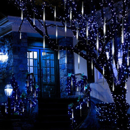 Christmas LED Solar String Lights Falling Rain Drop Icicle Warm