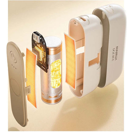 Magnetic Hand Warmer Usb Charging Split Self Heating Hand Warmer Rechargeable milky white - Image 6