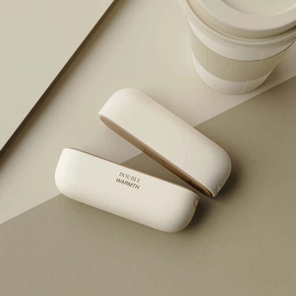 Magnetic Hand Warmer Usb Charging Split Self Heating Hand Warmer Rechargeable milky white - Image 7