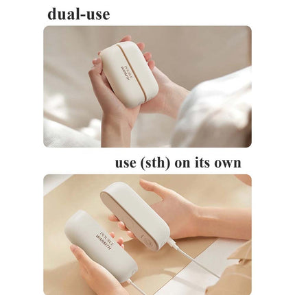 Magnetic Hand Warmer Usb Charging Split Self Heating Hand Warmer Rechargeable milky white - Image 8