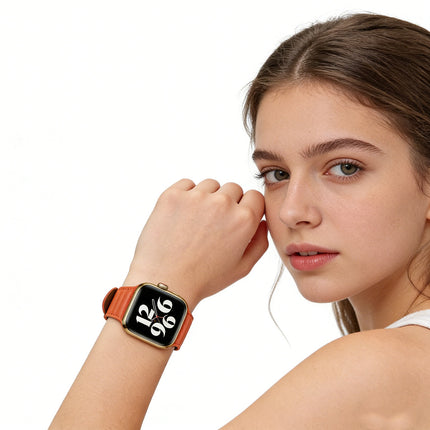 Orange 42mm/44mm/45mm/49mm Apple Watch iWatch Band Series 9 8 7 SE 6 5 4 Magnetic Strap Silicone 40 44 (Copy) - Image 2