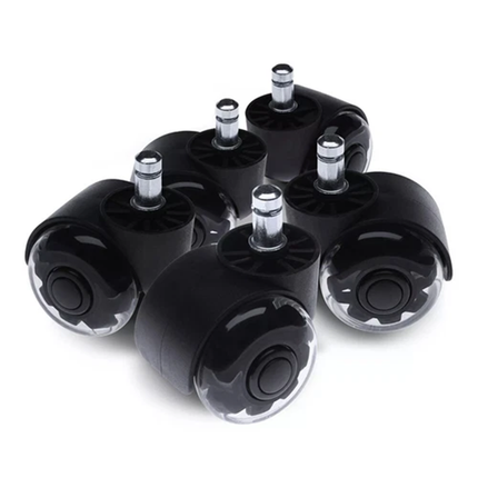 5pcs Rollerblade Office Desk Chair Wheels Replacement Rolling Caster Grip Ring