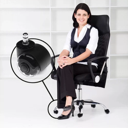 5pcs Rollerblade Office Desk Chair Wheels Replacement Rolling Caster Grip Ring