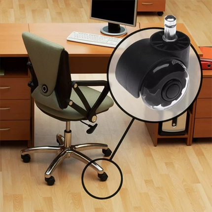 5pcs Rollerblade Office Desk Chair Wheels Replacement Rolling Caster Grip Ring