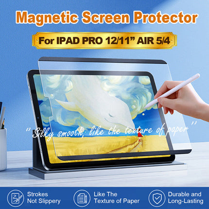 Paper-Feel Magnetic Screen Protector For Apple Ipad Pro 12.9 11 Air 5 4 Reusable