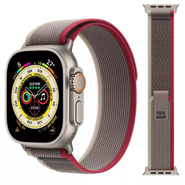 Red/Grey Trail Loop For Apple Watch Band Strap IWatch Series 10 SE 9 8 7 6 44/45/46/49mm Ultra