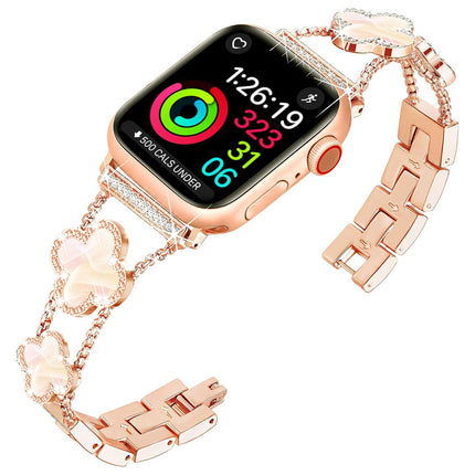 Bling Luxury Elegant For Apple Watch Case Band Bands Women Girls Series 8 7 6 5