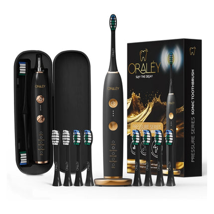 Rotating Electric Toothbrush with 8 Brush Heads for Adults  Travel Case - Image 1