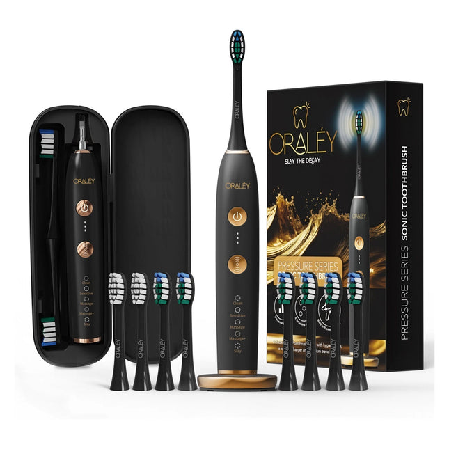 Rotating Electric Toothbrush with 8 Brush Heads for Adults  Travel Case - Image 1