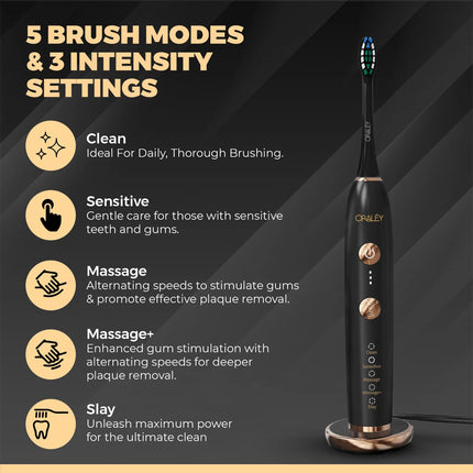 Rotating Electric Toothbrush with 8 Brush Heads for Adults  Travel Case - Image 3