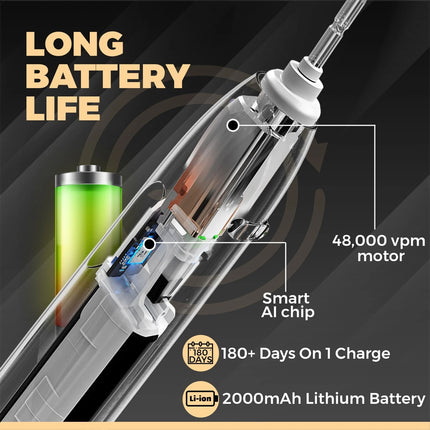 Rotating Electric Toothbrush with 8 Brush Heads for Adults  Travel Case - Image 4