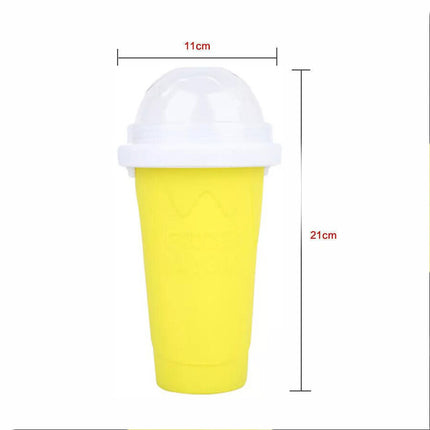 Yellow Slushie Maker Cup Quick Freeze Magic Squeeze Cup Milkshake Cup Ice Cream Maker