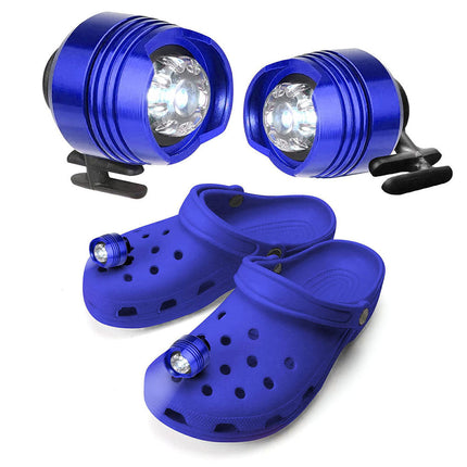 Blue 2X For Croc Shoes Lights Camping Headlights Charms Clog Sandals Shoe Decor Gift