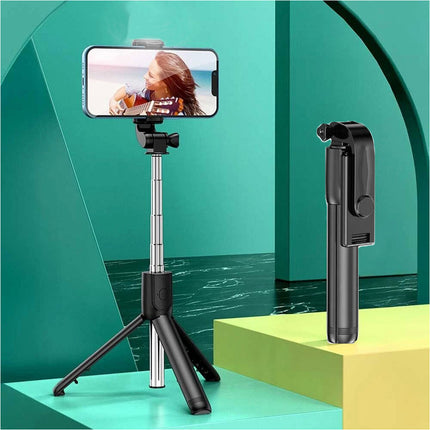 Flexible Tripod Holder Stand Selfie Stick With Bluetooth Remote For Mobile Phone