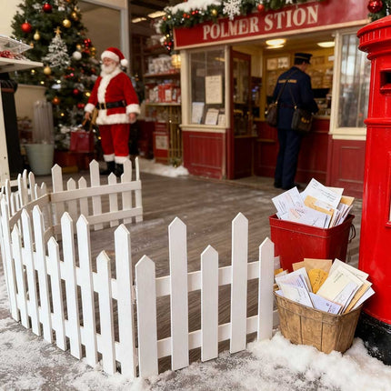 28Pcs Christmas Tree Fence DIY Gate Fence Picket Panels Border Xmas Decoration