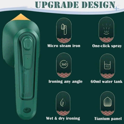 Steam Iron Garment Steamer Handheld Portable Mini Home Travel Clothes Ironing