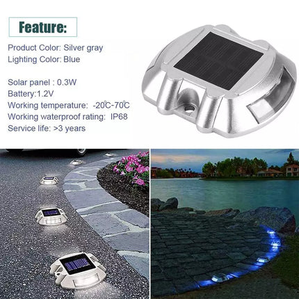 4X Solar Driveway Lights Deck Pathway Light Solar Dock LED Light Safety Light